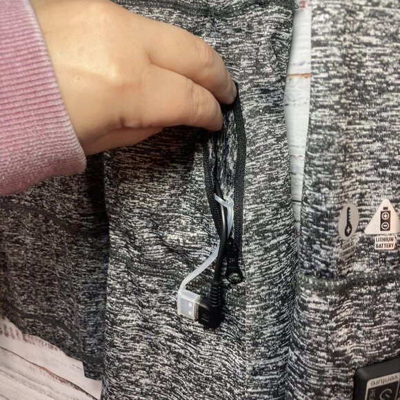 Venture Heat Base Layer Thermal Top, Charcoal Gray, Women's Heated Shirt - Picture 4 of 10